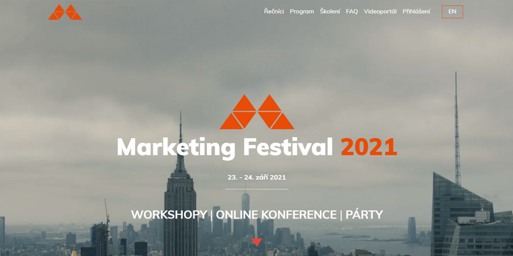 Marketing Festival 2019 - tvorba webu marketingové konference